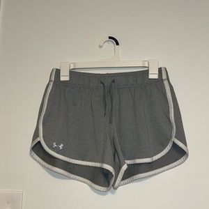under armour shorts gray and white